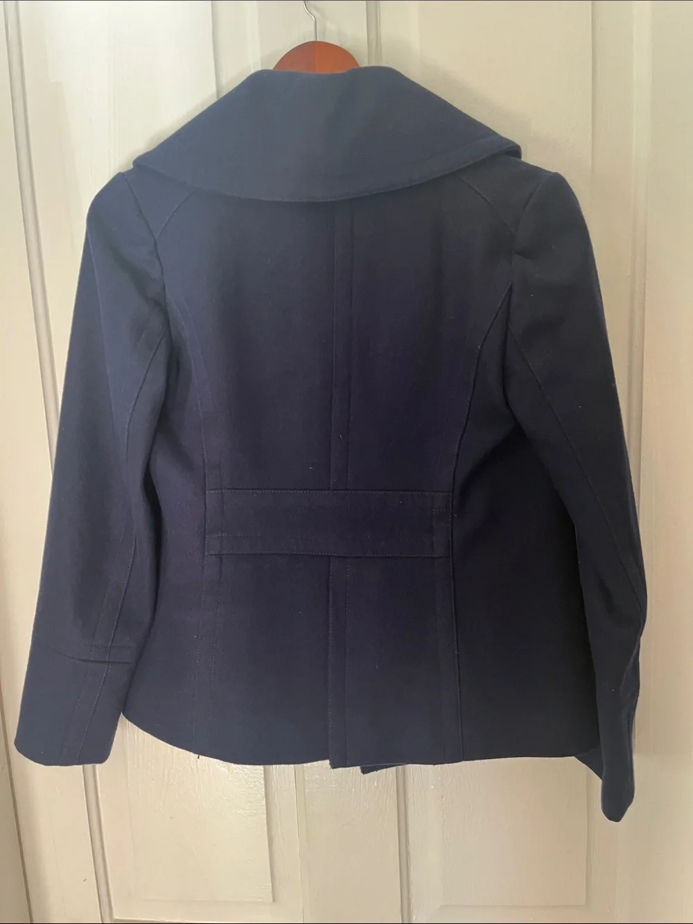 J Crew Navy Blue Pea Coat - Picture 2 of 4